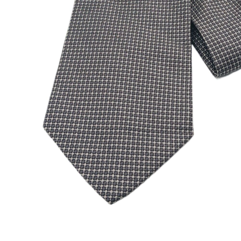 Daniel Craig Italian Silk Tie Mens 59” Gray Geometric Designer Classic Wide New